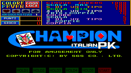 Champion Italian PK (bootleg, blue board)